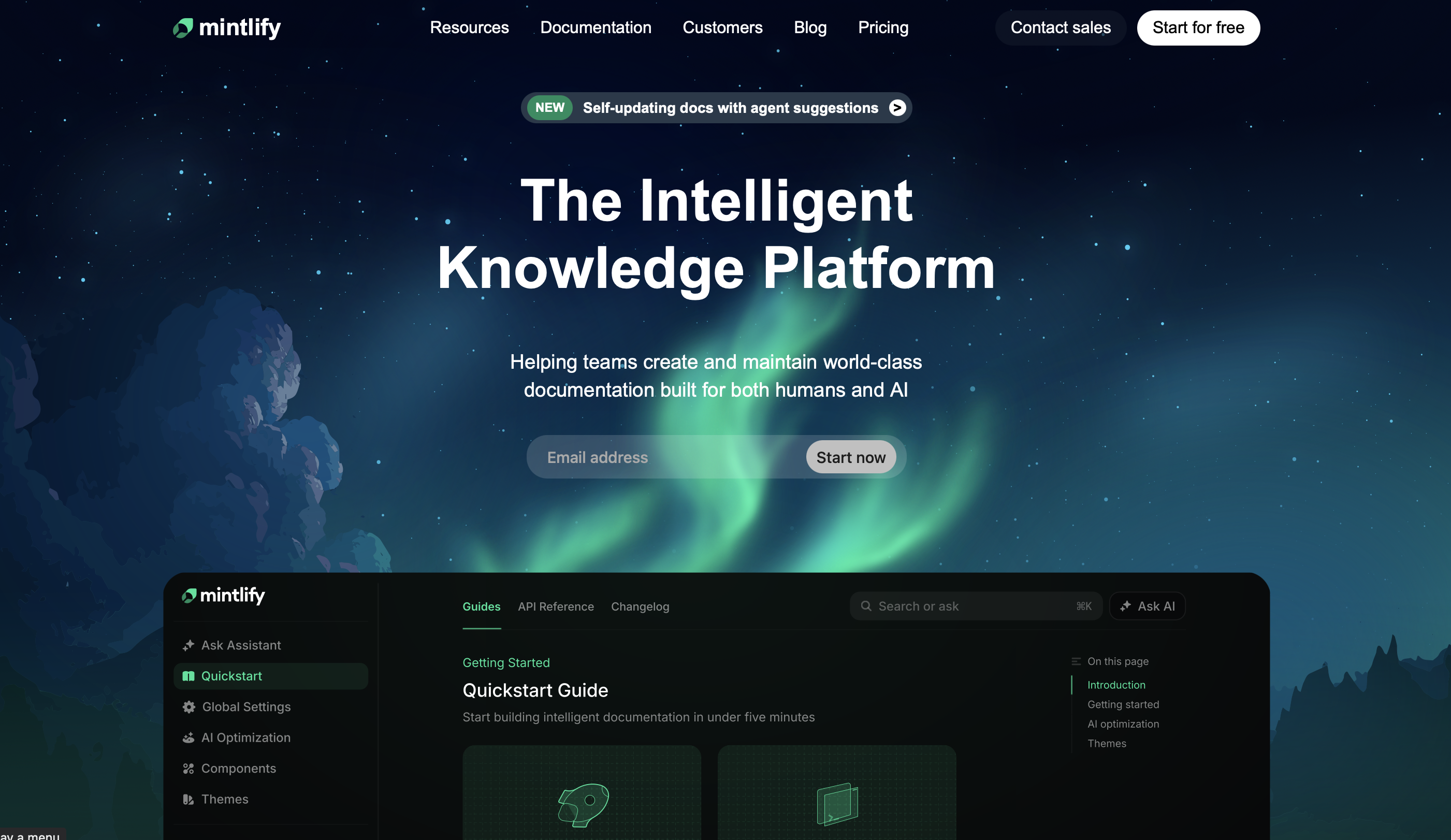 Mintlify Landing Page